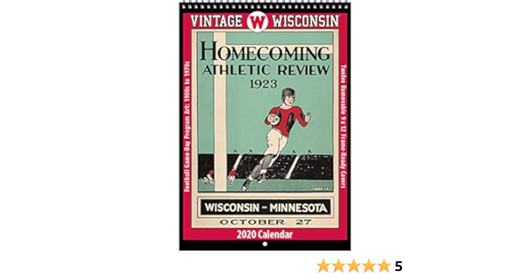 2020 Vintage Wisconsin Badgers Fussball Kalender Amazon De Burobedarf Schreibwaren
