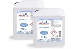 FASTX LIQUIDSOLUTIONS pH-Minus Regulator 10 Liter Kanister – Effiziente pH-Wert Senkung für Pools & Spas (2x5 Liter)
