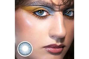 BIO-ESSENCE Pack Lentillas de Hidrogel blandas 1 par Lentes de contacto color azul sin graduación. Duración: 12 meses. De regalo estuche y 10ml de solución (MIRAGE AZUL)