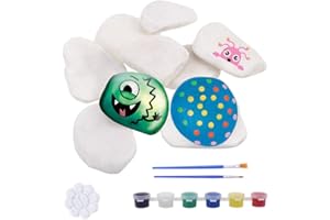 ComPDCVD 10 Pièces Pierres pour la Peinture Galets 3-5cm Decoratif Jardin Cailloux Pierres Pierres Plates à Peindre avec Kit de Peinture Pour Peinture Et La Décoration