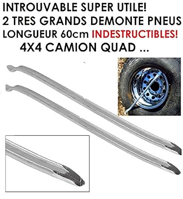 Inconnu INTROUVABLE Taille 60CM ! Lot DE 2 Demonte PNEUS Indispensable ET Indestructible ! 4X4 Raid Trial Quad Cross VHC Rallye Auto Moto Camion