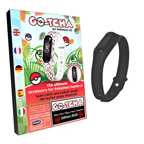 Pulsera táctil LED Go-Tcha para Pokémon Go Versión 2018 Edición negra (alternativa para Go Plus).