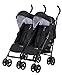 Knorr-baby 832100 Geschwisterwagen Side by Side, schwarz