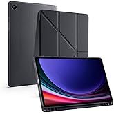 UnDePlus Samsung Galaxy Tab S6 Lite 2024 P620 P610 ile uyumlu Kılıf Kalem B&ouml;lmeli Trifolding Case 13-15-17 Siyah