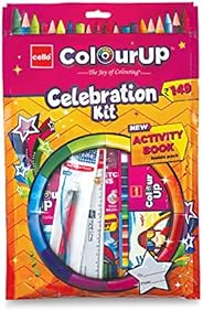 Cello ColourUp Celebration Kit - Gift Pack|Colouring Kit for Kids|Combo Pack with Colours and Activity Book | 