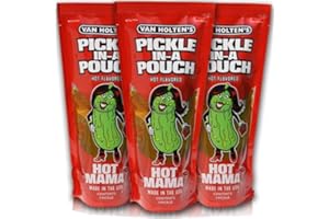 BUG'S PANTRY 3x Van Holten's Pickle in a Pouch 3 Pack | Hot Mama, Big Papa, Garlic Joe, Sour Sis | American Pickles (Hot Mama 3 pack)