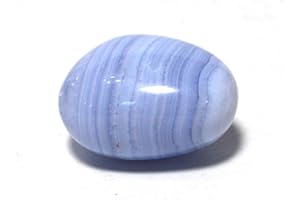 REIJU Reiki Healing Energy Charged 1cm Blue Lace Agate Crystal Tumble Stone Beautifully Gift Wrapped Tiny Stone
