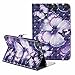 Produktbild Billionn iPad Mini 4 Hülle Ultra Schlank Bling Bunte 3D Muster Leder Flip Schutzhülle Ständer mit Auto aufwachen/Schlaf für Apple iPad Mini 4 (Violetter Schmetterling)