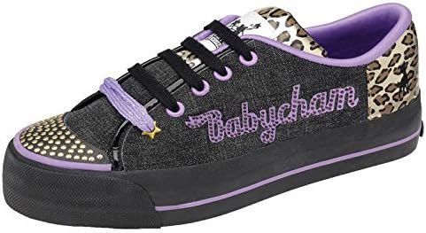 Babycham ILC015 Jade Womens Flatform Trainer - Jade - Black/Leopard - UK 5