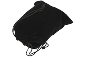 ELANDY 10PCS 3.9'' x 7.8'' Black Velvet Cloth Flannel Bunched Bag/Drawstring Bags/Jewelry Pouches/Multifunction Protection Cover for Cellphone MP3 MP4 Electronic Digital Equipment Storage