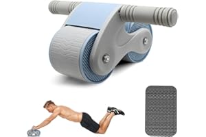 Abdominal Wheel Ab Roller Auto Rebound GLIBBUL Exercise Equipment Core Strength Training for Abs Workout Home Gym Use…