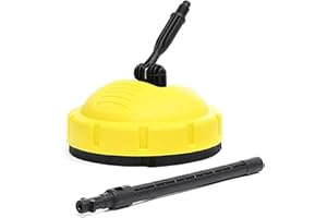 ODIKALA Brosse rotative, Brosse rotative Flexible pour Nettoyeur Haute Pression Karcher K1,K2,K3, K4,K5,K6,K7, Nettoyeur de terrasse, Rotating Flat Surface Cleaner Pressure Washer, Long Manche (A)