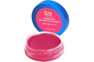 Blue Nectar Lip Tint Balm for Rosy Pink Tinted Lips | Natural Lip Tint for Dark Lips with Organic Ghee & Shea Butter | Long Lasting Lip Mosturizer (10g)