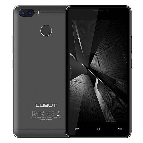 CUBOT H3 4G LTE Smartphone 5.0 pollici IPS HD Schermo HD 3 GB di RAM 32 GB ROM MTK6737 1.3 GHz Quad Core 16 + 0,3 MP 8MP Telecamere doppie OTG 6000 mAh Batteria Fingerprint (Nero)