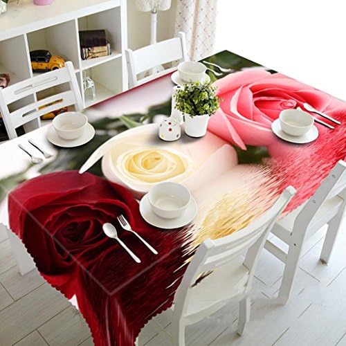 Large flower tulip dustproof tablecloth 3d environmental tasteless coffee dining table cloth , 50*130cm