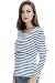 Bearsland Women's Striped Breastfeeding and Nursing Top - UK size 10-12 - bule/white