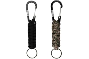 GREATRIL Key Chain Carabiner – Paracord Carabiner Hook Key Chain Short for Work Car Key Bottle Camping Hiking Boys/Girls/Men/Women