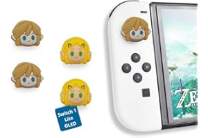 M MARIE MADELEINE EMPORIUM MMEGaming Couvercles de joystick compatibles avec Nintendo Switch 1, pour Nintendo Switch, Grip Compatible Switch - Switch Lite - Switch OLED, Accessoires Switch (Link)