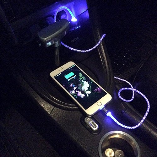 Vaken Premium LED in der Dunkelheit leuchtendes Hochgeschwindigkeits- USB 2.0 A Male to Micro USB B Lade- und Synchronisations Kabel mit Aluminiumkopf für Android (ios * 3 packung) - 6