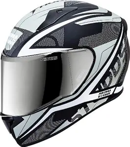 Studds Thunder D4 Matt Black N6-White