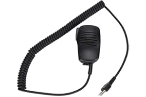 DIYEENI Microphone de haut-parleur portable,Micro haut-parleur talkie walkie pour ICOM/YAESU,avec clip rotatif à 360 degrés,Jack 3,5 mm,Appuyez sur la touche PTT,Haut-parleur radio pour randonnée,patrouille