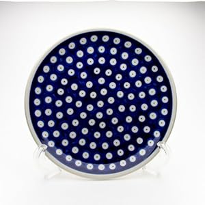 Polish Pottery Boleslawiec Plate, Lunch, 19.5cm in TADPOLE pattern
