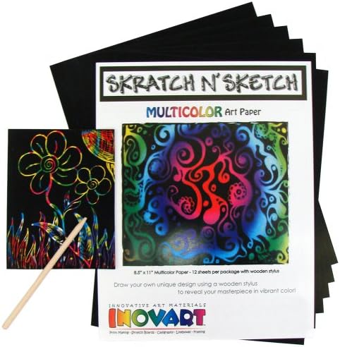 INOVARTSkratch n' Sketch Multicolor Scratch Paper