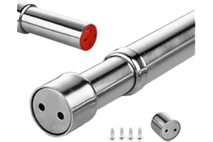 Sinzau Schrankrohr ausziehbar, Edelstahl Kleiderstange, Stabile Nischenstange, Rohr mit Enddosen, 57-100 cm