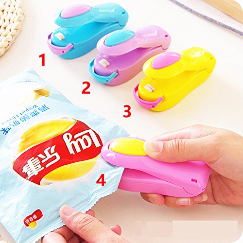OFT Mini Vakuumiergerät Haushalt Portables Folienschweißgerät Hand Sealer für Plastiktüten / Kunststoffbeutel [Colour May Vary] - 3
