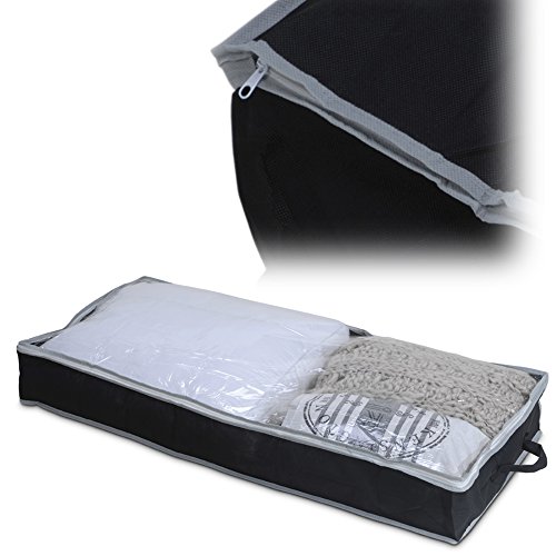 JEMIDI Aufbewahrungstaschen für Bettdecke Unterbettkommode Unterbett Tasche Aufbewahrung Kasten Bettkasten ca. 97cm x 50xm x 19cm (1 Stück) - 5