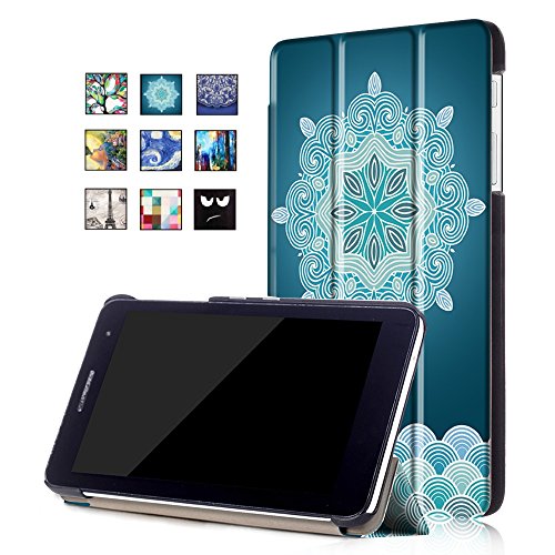 Tasche Huawei MediaPad T1 7.0 Hülle Ultra Slim Superleicht PU Leder Etui für Huawei Mediapad T1 7.0 Zoll Tablet Schutzhülle + Displayschutzfolien und Stylus - 2