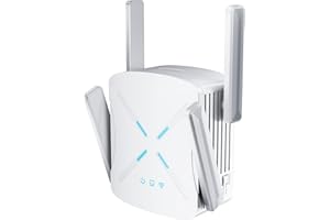 Répéteur WiFi Puissant, Getue Amplificateur WiFi sans Fil Puissant 1200Mbps 5GHz & 2.4GHz avec 4 Antennes, WiFi Extender Compatible avec Toutes Les Box, KKL001