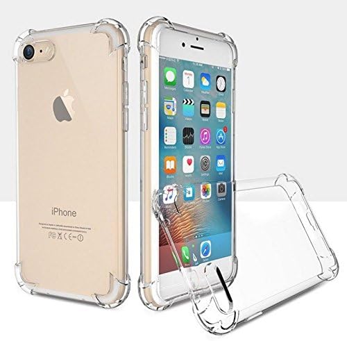 Geoffrey Boutique Shockproof Cell Phone Clear Case for iPhone 8 | Ultimate Protection | High-Quality TPU and PU Case | Scratch Resistant | Light Weight | Thin Structure