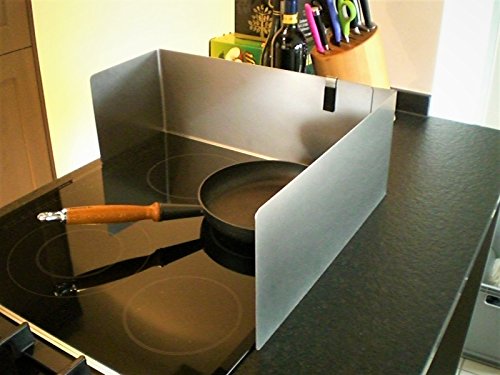 Der flexible Spritzschutz für Ihre Kochinsel – für 60er – 80er – 90er Kochfelder geeignet – Ceran-Induktion – Edelstahl rostfrei – kein Bohren – „spülmaschinenfest“ - 2