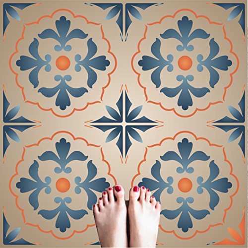 Buy Italian Tile Stencil 15 X 15cm S Reusable Large Talavera buy-italian-tile-stencil-15-x-15cm-s-reusable-large-talavera