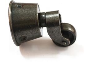 FIKSU 1.8" Solid Brass Vintage Round Cup Caster in Castor Swivel Wheel Caster for Furniture Brown