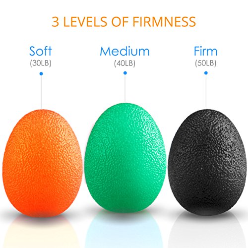 Dimples Excel 3 Stück Eiförmige Griffbälle Handtrainer Hand Training Egg Press Ball