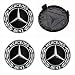 Produktbild 4 Stück 75mm Schwarz Ersatzteil Nabendeckel Radnabenkappen Felgendeckel für Mercedes Benz Felgenkappen Nabenkappen Wheel Caps Radnabenabdeckung