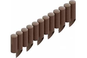 Cellfast Standard Garden Palisade Lawn Edge Palisade Bed Border (6,9m, Brown)