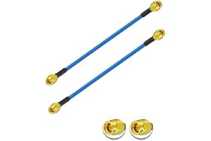 Vecys 2 x wtyczka SMA do SMA RF kabel koncentryczny Pigtail 6"/15 cm RG402 50Ω omówiony Low Loss przedłużacz