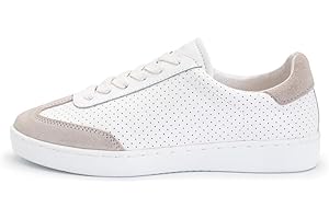 Anna Kern Suny 7420 Baskets de danse en cuir blanc pour homme Largeur normale Semelle en polyuréthane amovible