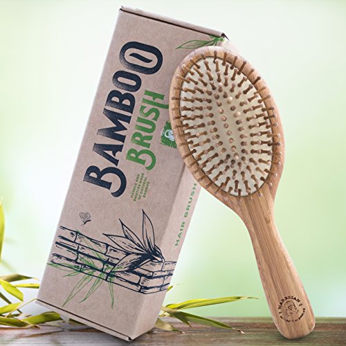 Bambushaarbürste in umweltfreundlicher Verpackung, natürliche Entwirrungsbürste für alle Haartypen, Bambusborsten massieren die Kopfhaut, jetzt bestellen! - 7