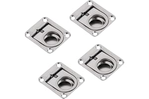 POFET Lot de 4 poignées de levage en acier inoxydable marin résistant 42 x 36 mm