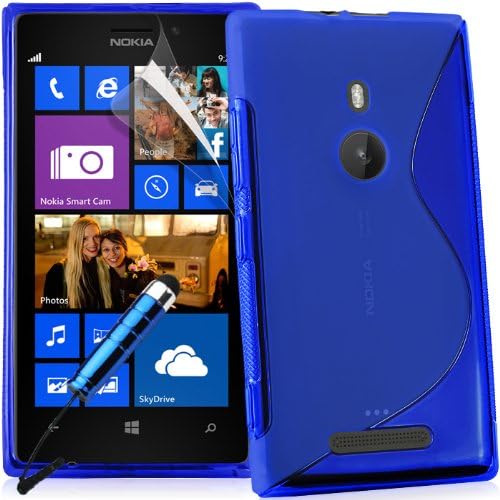 Supergets® Premium Wave Hydro Gel Case Cover For Nokia Lumia 925, Includes Screen Protector, Stylus and Polishing Cloth