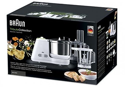 Braun KM 3050 Küchenmaschine Tribute Collection, 1 Liter, 900 Watt, weiß - 4