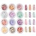 Gellen Diamond Sequins Acrylic 12 Colors UV Gel DIY Glitter Decoration Nail Art Sequins Powder Set
