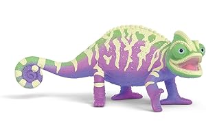 schleich DIE Schule DER MAGISCHEN Tiere | Caspar mit Regenbogenfarben 14957 | Tierfigur Chamäleon aus dem Film | detailgetreue Sammelfiguren | Geschenk für Kinder | ab 3 Jahre | 10 x 5 x 6 cm