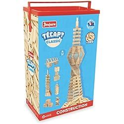 JeuJura - Jouet en bois - Construction - Tecap Classic - Baril 300 Planchettes
