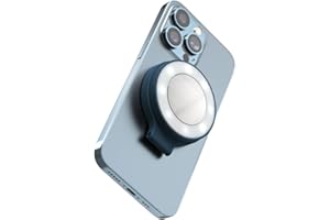 ShiftCam SnapLight – LED-Selfie-Ringlicht mit vier Helligkeitseinstellungen und eingebautem Akku – magnetische Halterung lässt sich an jedem Telefon befestigen – umklappbares Design | Abyss Blue