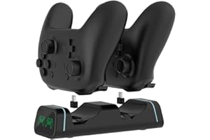 Redlution Dual Controller Charging Dock Real Time Display Of Charging Status Efficiently Charges Two Controllers Simultaneously For PS5 /XBOX Series S/X/Switch PRO/Google Controller
